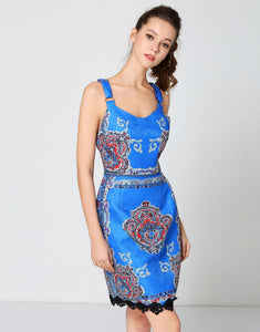 Comino Couture Electric Blue Buckled Strap Dress *WAS £160*