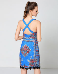 Comino Couture Electric Blue Buckled Strap Dress *WAS £160*
