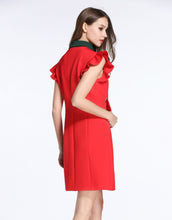 Load image into Gallery viewer, Comino Couture Red High Collared Dress *WAS £155*
