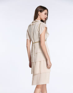 Comino Couture Cream “Chained Lips” Ruffle Dress *WAS £155*