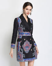 Load image into Gallery viewer, Comino Couture Black Blazer Dress