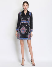 Load image into Gallery viewer, Comino Couture Black Blazer Dress