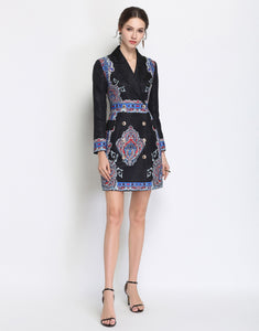 Comino Couture Black Blazer Dress