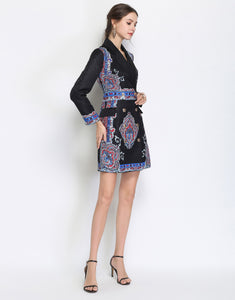 Comino Couture Black Blazer Dress