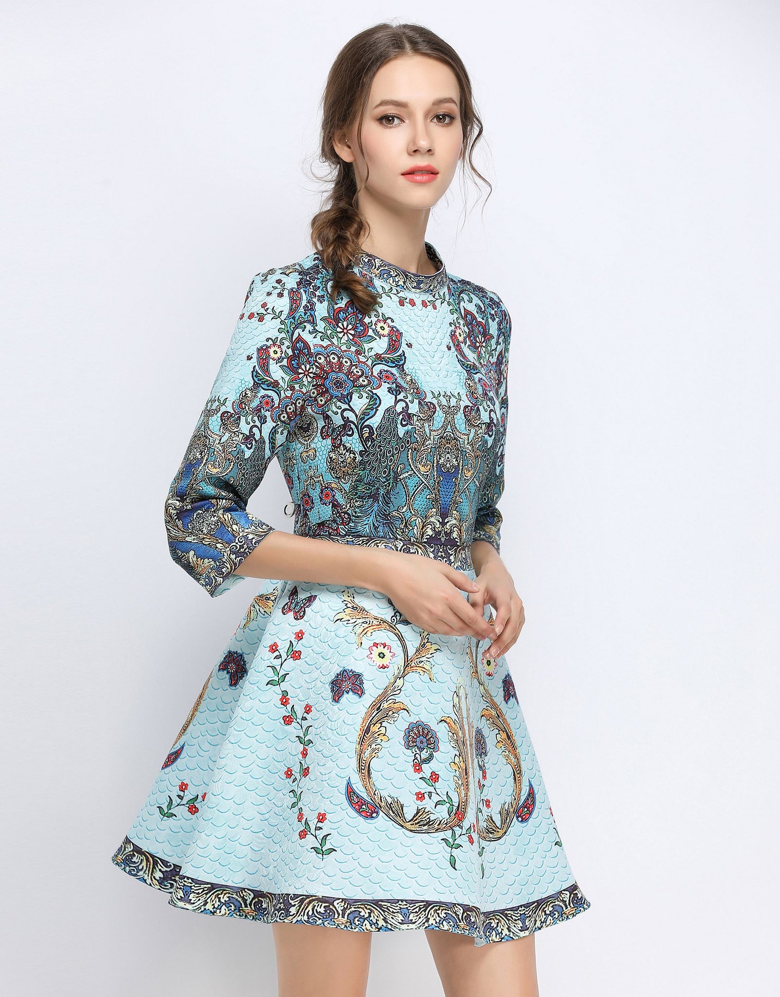 Peacock skater dress deals