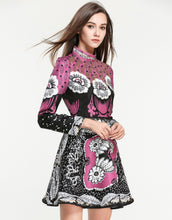 Load image into Gallery viewer, Hot Pink &amp; Black Embellished Dress