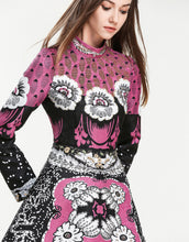 Load image into Gallery viewer, Hot Pink &amp; Black Embellished Dress