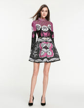 Load image into Gallery viewer, Hot Pink &amp; Black Embellished Dress