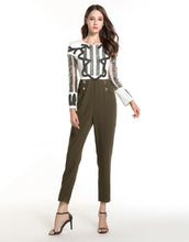 Load image into Gallery viewer, Comino Couture Olive Beaded Jumpsuit *WAS £185*