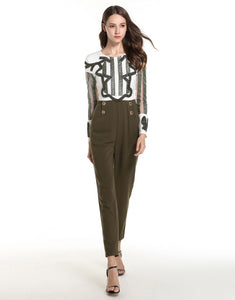 Comino Couture Olive Beaded Jumpsuit *WAS £185*