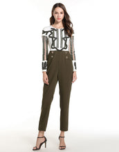 Load image into Gallery viewer, Comino Couture Olive Beaded Jumpsuit *WAS £185*