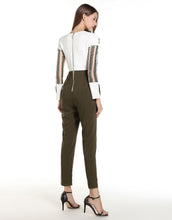 Load image into Gallery viewer, Comino Couture Olive Beaded Jumpsuit *WAS £185*