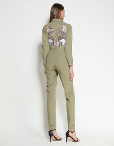 Green Leopard Boiler Suit