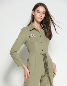 Green Leopard Boiler Suit