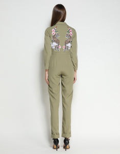 Green Leopard Boiler Suit