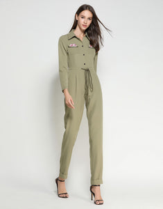 Green Leopard Boiler Suit