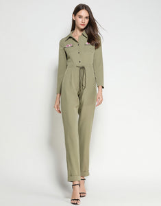 Green Leopard Boiler Suit