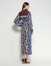 Load image into Gallery viewer, Blue Mosaic Key Hole Dress