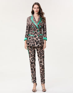 Leopard-Print Jacquard Set