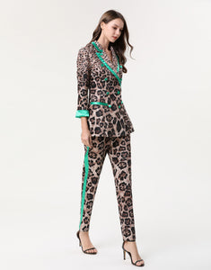 Leopard-Print Jacquard Set