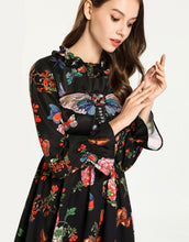 Load image into Gallery viewer, &#39;spread your wings’ Butterfly Appliqué Floral Dress *WAS £145*