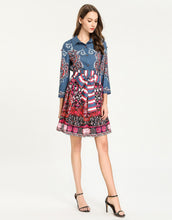 Load image into Gallery viewer, Blue Paisley Mix Floral Striped Tie 2 piece set