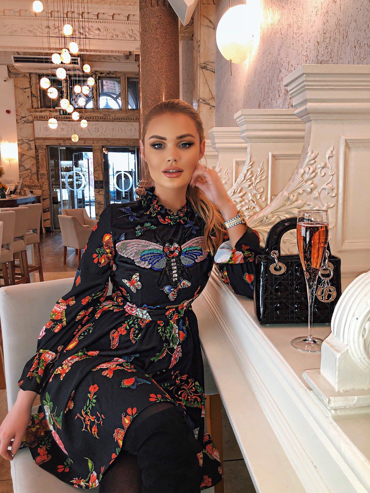 'spread your wings’ Butterfly Appliqué Floral Dress *WAS £145*