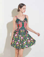 Load image into Gallery viewer, Flamingo Print Tropical Mini Dress