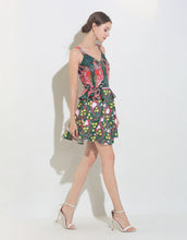 Load image into Gallery viewer, Flamingo Print Tropical Mini Dress