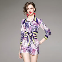 Load image into Gallery viewer, Violet flowers two piece set
