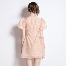 Load image into Gallery viewer, Peachy queen mini dress with embellishments