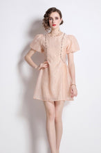Load image into Gallery viewer, Peachy queen mini dress with embellishments