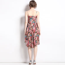 Load image into Gallery viewer, Blush tone roses strappy mini dress