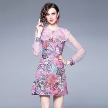 Load image into Gallery viewer, Mermaid madness mini dress with statement collar