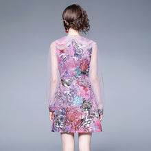 Load image into Gallery viewer, Mermaid madness mini dress with statement collar