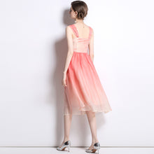 Load image into Gallery viewer, Opulent Ombre in coral mini dress
