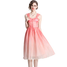 Load image into Gallery viewer, Opulent Ombre in coral mini dress