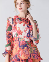 Load image into Gallery viewer, Tropical floral midi dress