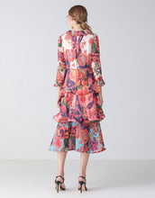 Load image into Gallery viewer, Tropical floral midi dress