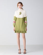 Load image into Gallery viewer, Heart on my sleeve green jumper dress
