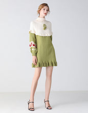 Load image into Gallery viewer, Heart on my sleeve green jumper dress