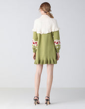 Load image into Gallery viewer, Heart on my sleeve green jumper dress