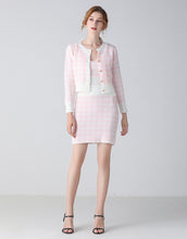 Load image into Gallery viewer, Pink and white checkmate two piece set