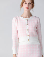 Load image into Gallery viewer, Pink and white checkmate two piece set