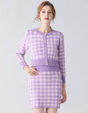 Load image into Gallery viewer, Lavender and Lilac checkmate two piece set