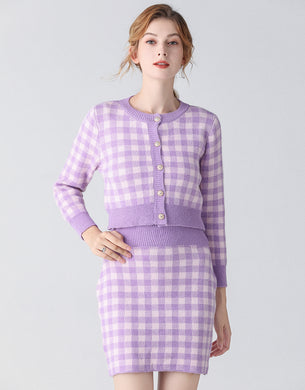 Lavender and Lilac checkmate two piece set