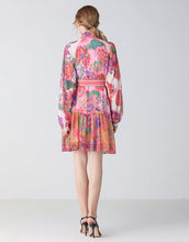 Load image into Gallery viewer, Tropical floral buttoned mini dress