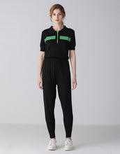 Load image into Gallery viewer, Black with green racing stripes lounge set - sample