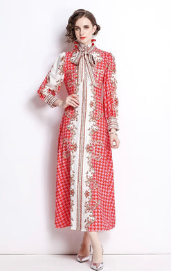 Paint the town red maxi dress