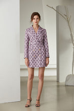 Load image into Gallery viewer, Light Pink Diamond Tile Blazer dress